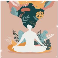 Benjamin Tate Design mindfulness, meditation & yoga Woman Designer Splash Back in Natural