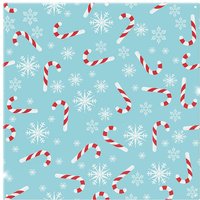 Benjamin Tate Design Candy Canes & Snowflakes Dining Splash Back in Natural