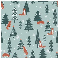 Benjamin Tate Design Fir-Trees Snow Dining Splash Back in Natural