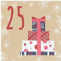 Benjamin Tate Design Advent Calendar 25 Days Of Christmas Dining Splash Back in Natural