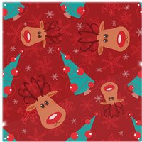 Benjamin Tate Design Reindeer & Tree Pattern Dining Splash Back in Natural