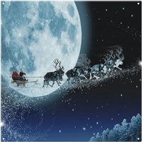 Benjamin Tate Design Magic Santa'S Sleigh Dining Splash Back in Natural
