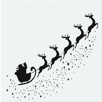 Benjamin Tate Design Santa Claus Flying Dining Splash Back in Natural