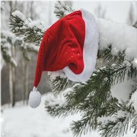 Benjamin Tate Design Santa Claus Hat Dining Splash Back in Natural