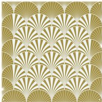 Benjamin Tate Design Golden Semi Circles Splash Back in Natural