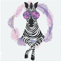 Benjamin Tate Design Pink Zebra Splash Back in Natural