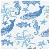 Benjamin Tate Design Sealife Splash Back in Natural