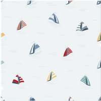 Benjamin Tate Design Striped Sailboats Splash Back in Natural