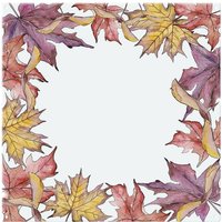 Benjamin Tate Design Gold & Purple Leaves Splash Back in Natural