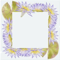 Benjamin Tate Design Gold & Purple Flowers Splash Back in Natural