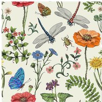 Benjamin Tate Design Flowers & Insects Splash Back in Natural