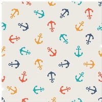 Benjamin Tate Design Multi Coloured Anchors Splash Back in Natural