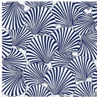 Benjamin Tate Design Striped Sea Shells Splash Back in Natural
