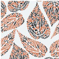 Benjamin Tate Design Leaf Droplets Splash Back in Natural