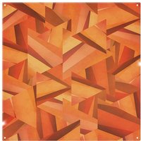 Benjamin Tate Design Autumn Coloured Geometric Triangle Patterns Splash Back in Natural