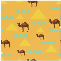Benjamin Tate Design Camels & Pyramids Splash Back in Natural