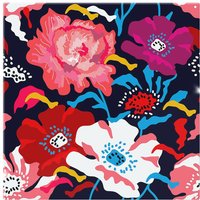 Benjamin Tate Design Bright Flowers On Dark Splash Back in Natural