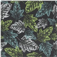 Benjamin Tate Design Leaf Print On Dark Splash Back in Natural