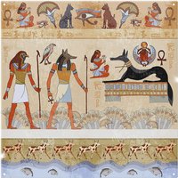 Benjamin Tate Design Egyptian Mythelogical Drawings Splash Back in Natural