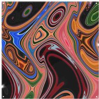 Benjamin Tate Design Pyschedelic Marble Pattern Splash Back in Natural