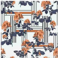 Benjamin Tate Design Geometric Lines & Flowers Splash Back in Natural