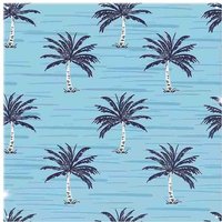 Benjamin Tate Design Palm Trees On Blue Splash Back in Natural