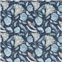 Benjamin Tate Design Boho Chic Indigo Pattern Splash Back in Natural