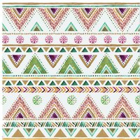 Benjamin Tate Design Colorful Striped Gold Style Triangles Splash Back in Natural