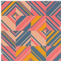 Benjamin Tate Design Striped Bright Geometric Pattern Splash Back in Natural