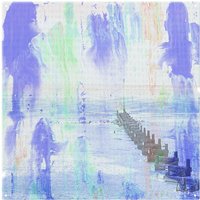 Benjamin Tate Design Beach Blue Splash Back in Natural