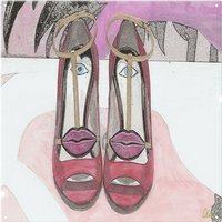 Benjamin Tate Design Lips Shoes Splash Back in Natural