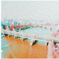 Benjamin Tate Design London Eye Veiw Orange Splash Back in Natural