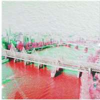 Benjamin Tate Design London Eye Veiw Red Splash Back in Natural