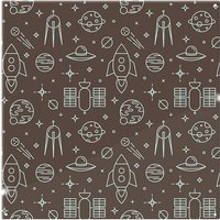 Benjamin Tate Design Planets & Stars Splash Back in Natural