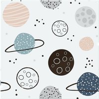 Benjamin Tate Design Child Hand Drawn Space Elements Splash Back in Natural