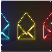 Benjamin Tate Design Neon Email Splash Back in Natural