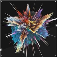 Benjamin Tate Design Colorful Explosion Isolated Splash Back in Natural