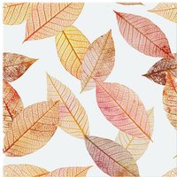 Benjamin Tate Design Autumn Toned Skeleton Leaves Splash Back in Natural