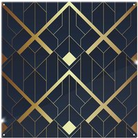 Benjamin Tate Design Luxury Gold Art Deco Splash Back in Natural