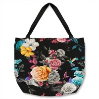 Benjamin Tate Design Humming Bird Roses Peony With Leaves Tote bat in Natural