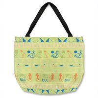 Benjamin Tate Design Hieroglyphic Egyptian Language Symbols Tote bat in Natural