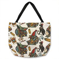Benjamin Tate Design Queen Cleopatra History Tote bat in Natural