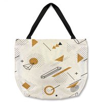 Benjamin Tate Design Trendy Geometric Elements Tote bat in Natural