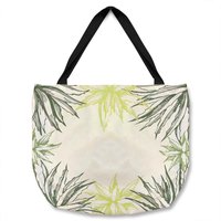 Benjamin Tate Design Green Leaf Border Tote bat in Natural