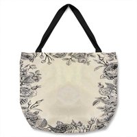 Benjamin Tate Design Hand Drawn Roses Tote bat in Natural