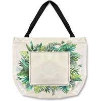 Benjamin Tate Design Square Botanical Border Tote bat in Natural