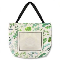 Benjamin Tate Design Green Leaves Tote bat in Natural