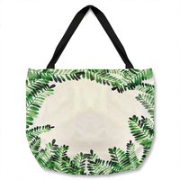 Benjamin Tate Design Green Botanical Leaves Tote bat in Natural