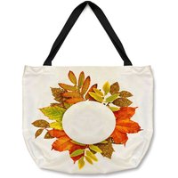 Benjamin Tate Design Circled Autumn Leaves Tote bat in Natural