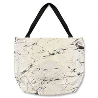 Benjamin Tate Design Thin Black Marble Tote bat in Natural